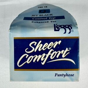 NIB Leggs Sheer Comfort Pantyhose in Jet Black